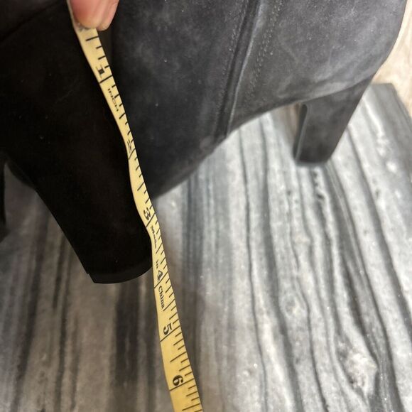 Sam Edelman Suede Booties Heeled Zippers Black Color Sadee Size 9.5 - Picture 4 of 9